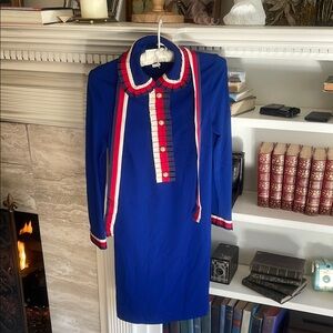Gucci Blue and Red Mini Dress